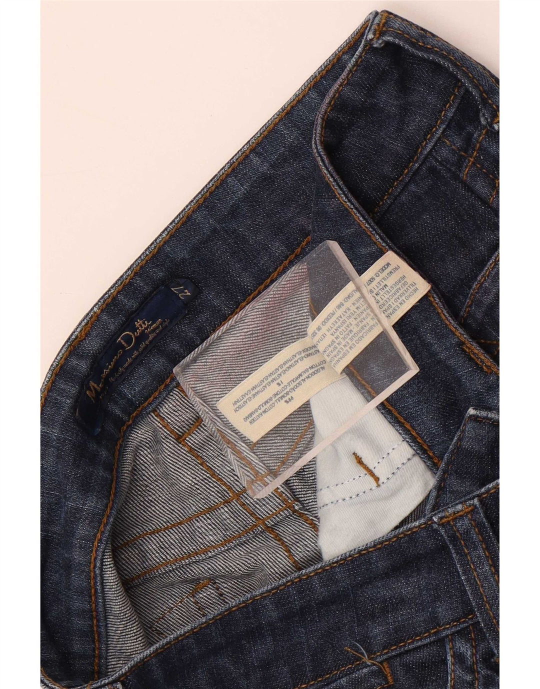 Massimo Dutti Γυναικείο ίσιο τζιν W27 L29 Navy Blue Cotton