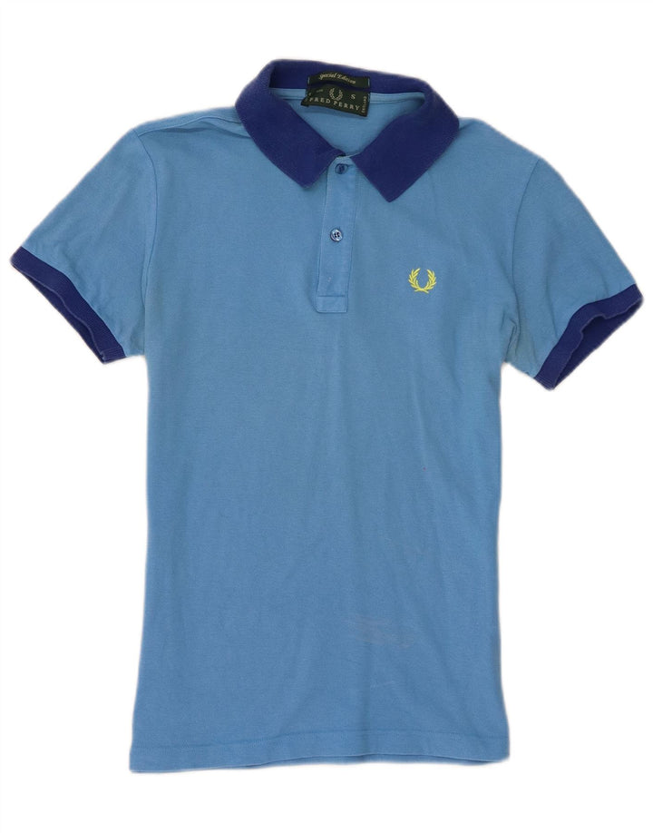 Fred Perry Ανδρικό Πόλο Μπλουζάκι Μικρό Μπλε Βαμβακερό