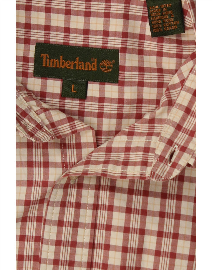 Ανδρικό πουκάμισο Timberland μεγάλο κόκκινο βαμβακερό