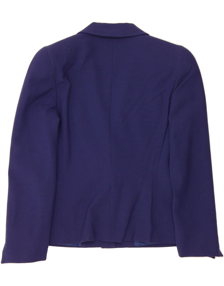 RENATO BALESTRA Womens 1 Button Blazer Jacket IT 42 Medium Navy Blue Wool Vintage Renato Balestra and Second-Hand Renato Balestra from Messina Hembry 