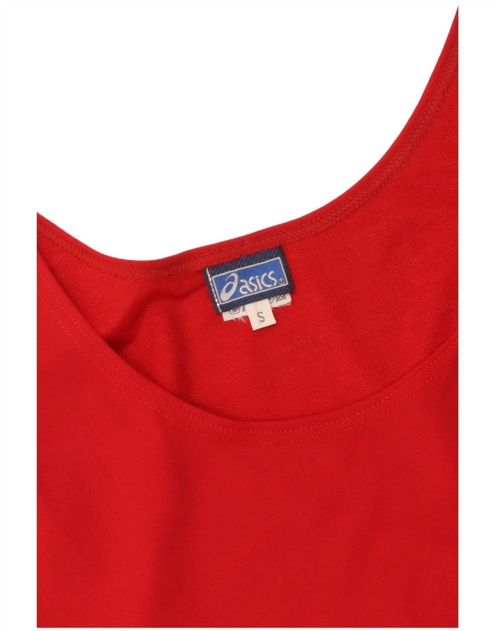 Asics Γυναικεία Αμάνικη φόρμα UK 10 Small Red Colourblock