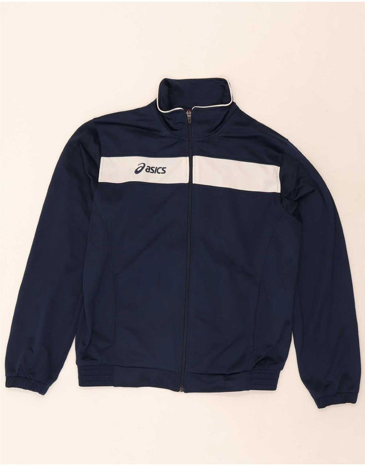 Ανδρική φόρμα Asics με μεσαίο μπλε ναυτικό Colorblock Polyester