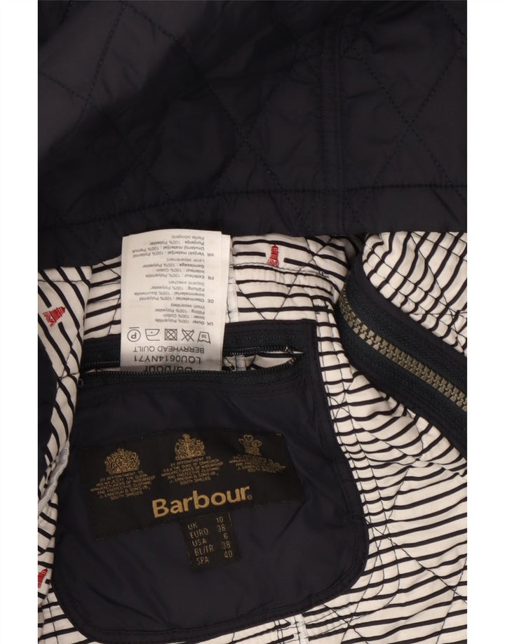Γυναικείο καπιτονέ μπουφάν BARBOUR UK 10 Small Navy Blue Polyamide