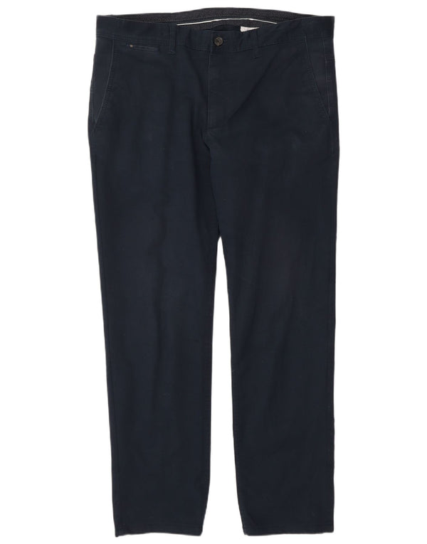 Zara Ανδρικό ίσιο παντελόνι Chino EU 44 Large W34 L28 Navy Blue Cotton