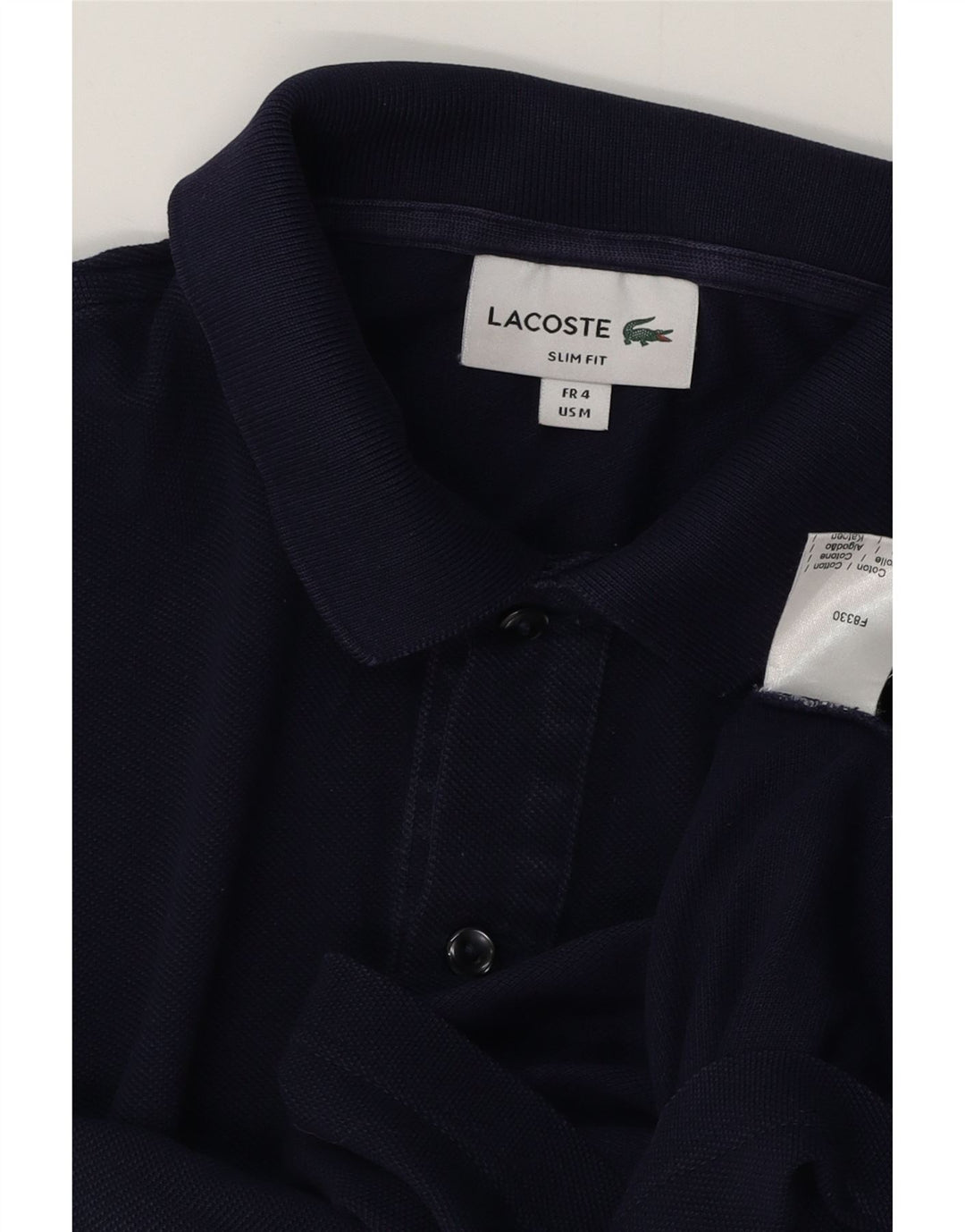 LACOSTE Ανδρικό πουκάμισο Polo Slim Fit, Μέγεθος 4, Βαμβακερό μεσαίο Navy Blue