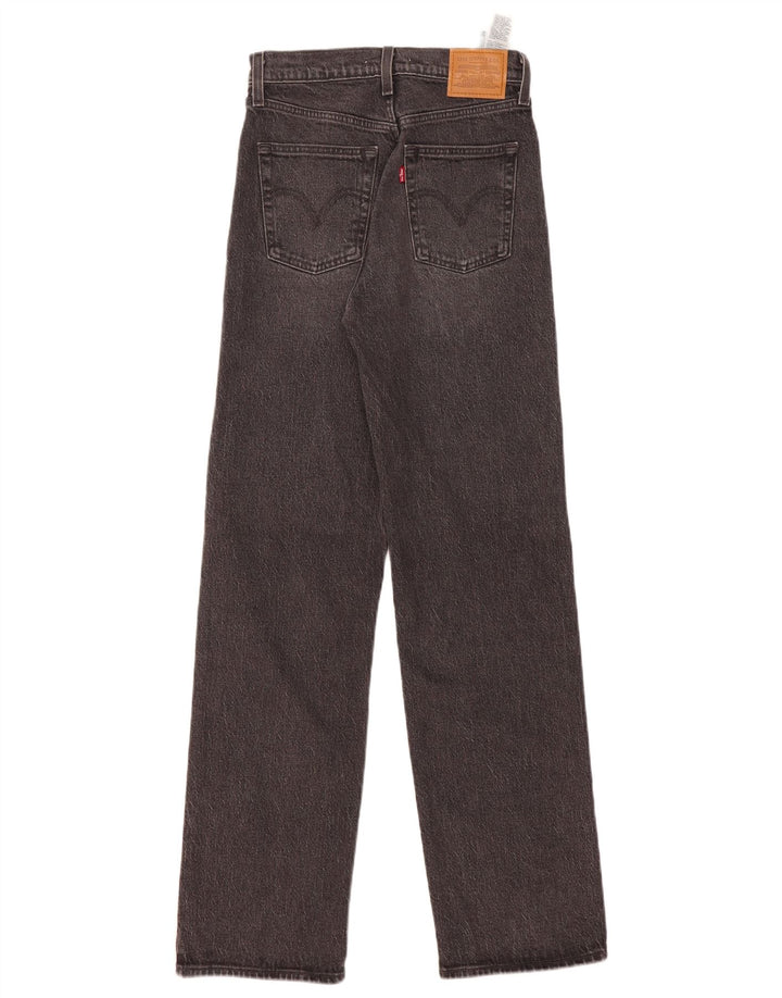 LEVI'S Γυναικείο Ribcage Straight Jeans W25 L32 Γκρι βαμβακερό