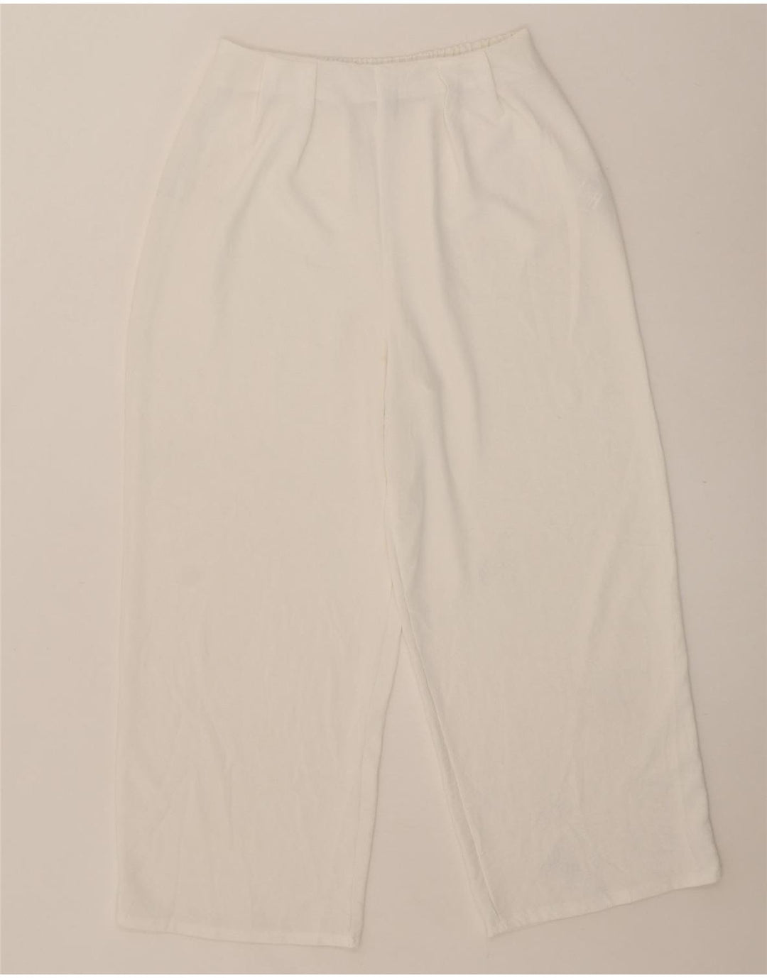 Zara Γυναικείο Παντελόνι Chino Loose Fit Medium W28 L25 Λευκό Πολυεστέρας