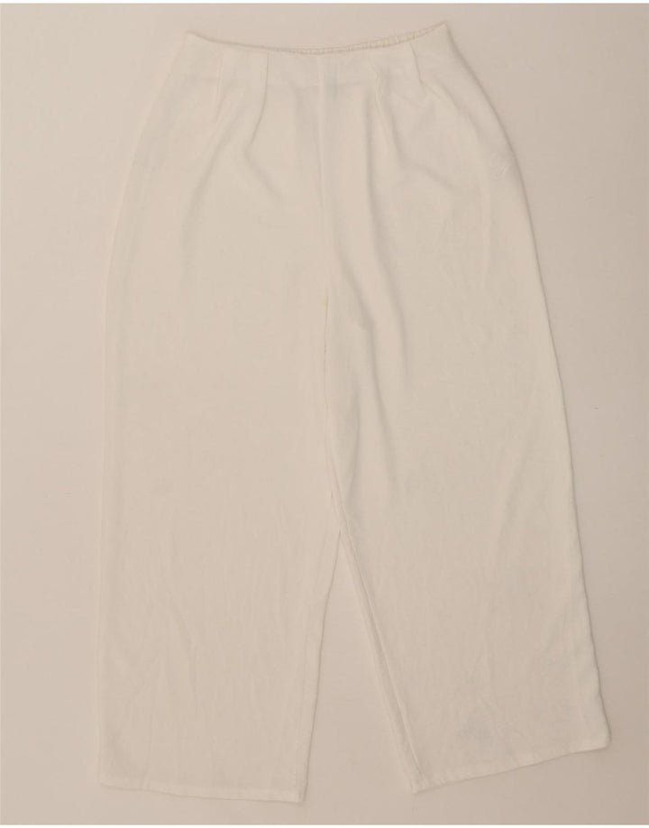 Zara Γυναικείο Παντελόνι Chino Loose Fit Medium W28 L25 Λευκό Πολυεστέρας