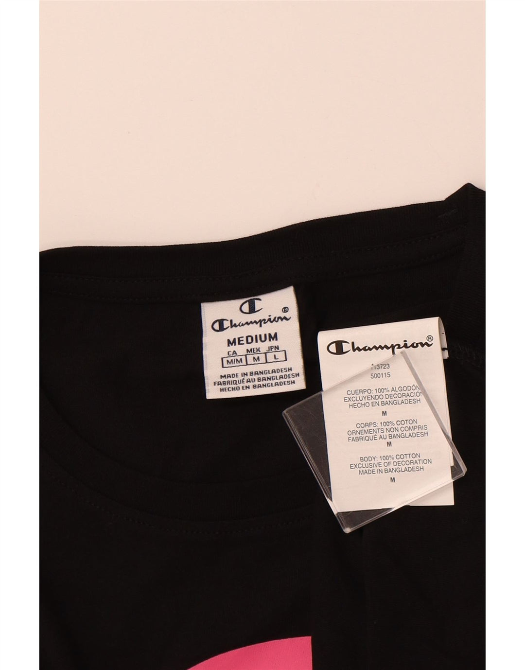 CHAMPION Womens Crop Graphic Vest Top UK 12 Medium Black Cotton