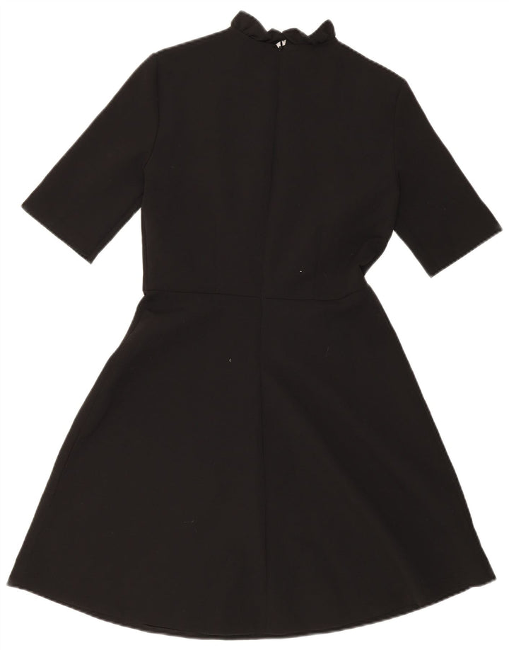 Γυναικείο φόρεμα ZARA A-Line UK 10 Small Black Floral Polyester