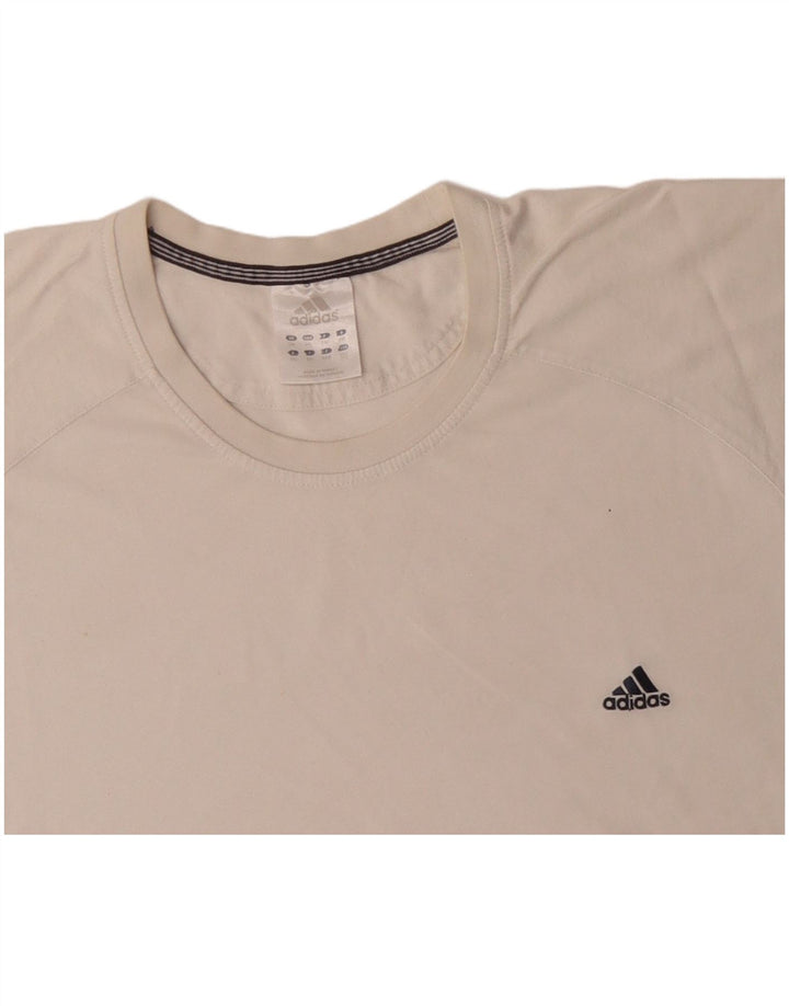 Ανδρικό T-Shirt ADIDAS Top 2XL από λευκό βαμβακερό