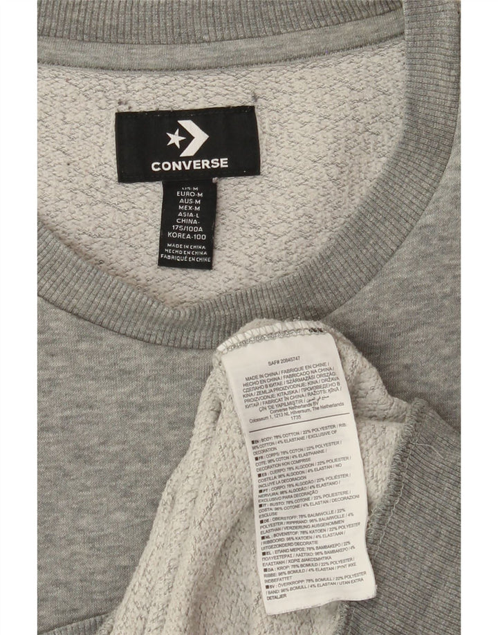 Ανδρικό φούτερ CONVERSE Jumper Μεσαίο γκρι βαμβακερό