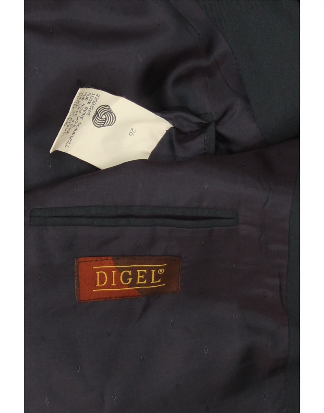 DIGEL Ανδρικό σακάκι με διπλό στήθος UK 40 Large Navy Blue New Wool