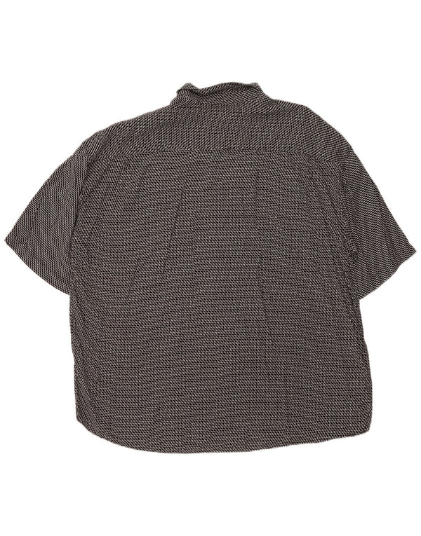 Ανδρικό κοντομάνικο πουκάμισο MAXFORT 5XL Μαύρο Chevron