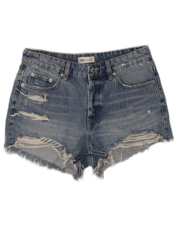Zara Γυναικείο τζιν σορτς EU 38 Small W28 Μπλε βαμβακερό