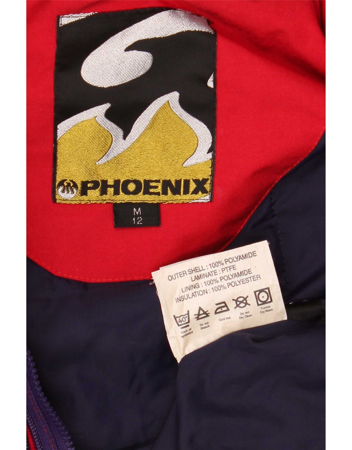 Γυναικεία φόρμα σκι με κουκούλα Phoenix UK 12 μεσαίου κόκκινου χρώματος πολυαμίδιο