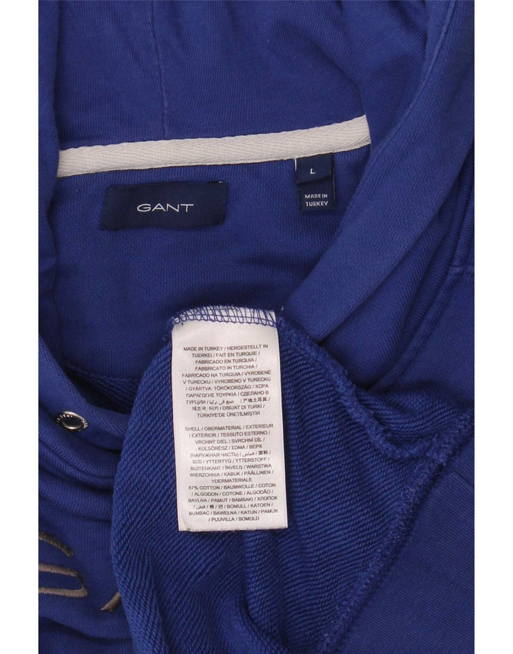 Ανδρικό Gant Graphic Hoodie Jumper μεγάλο μπλε βαμβακερό