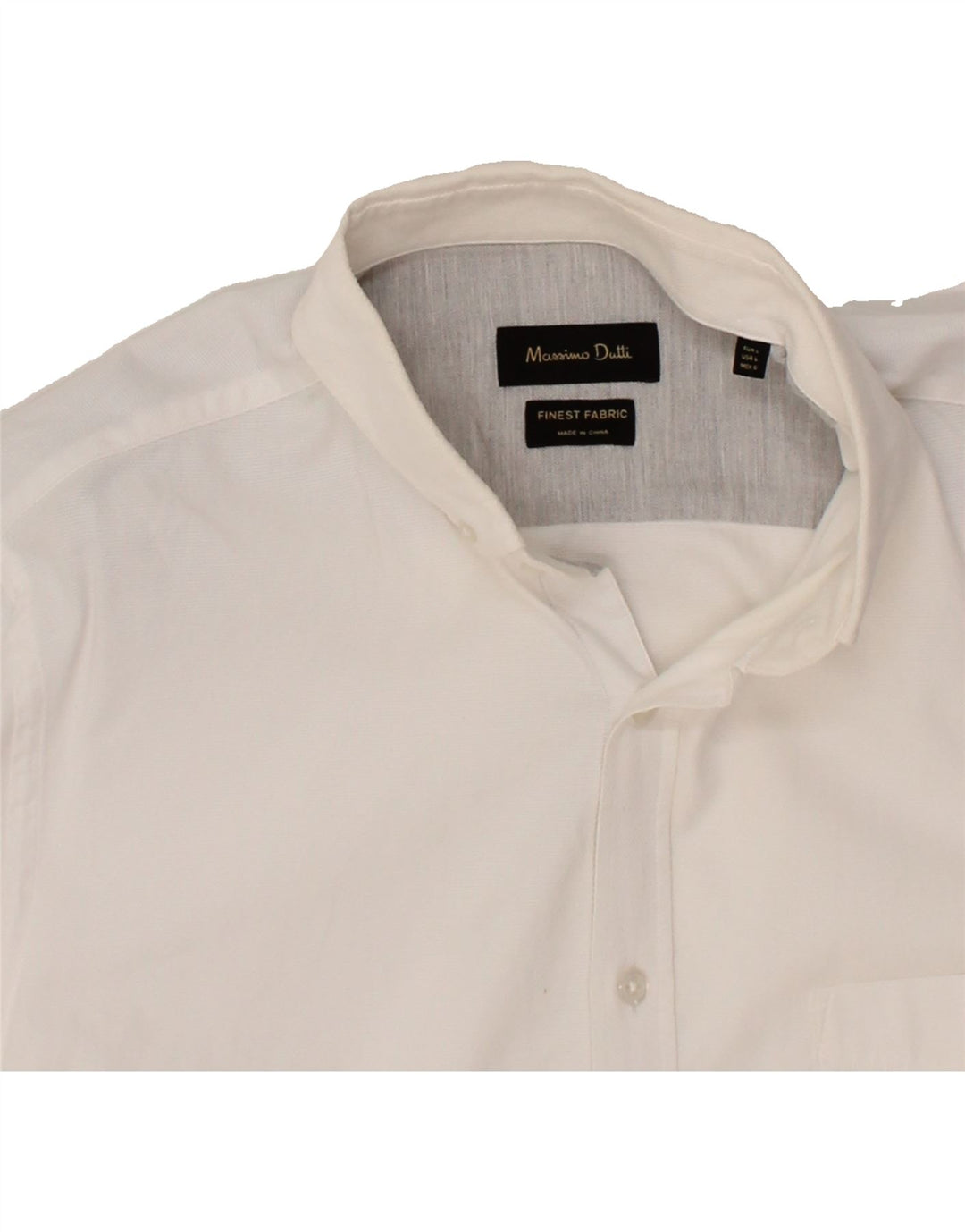 MASSIMO DUTTI Mens Shirt Large White Vintage Massimo Dutti and Second-Hand Massimo Dutti from Messina Hembry 