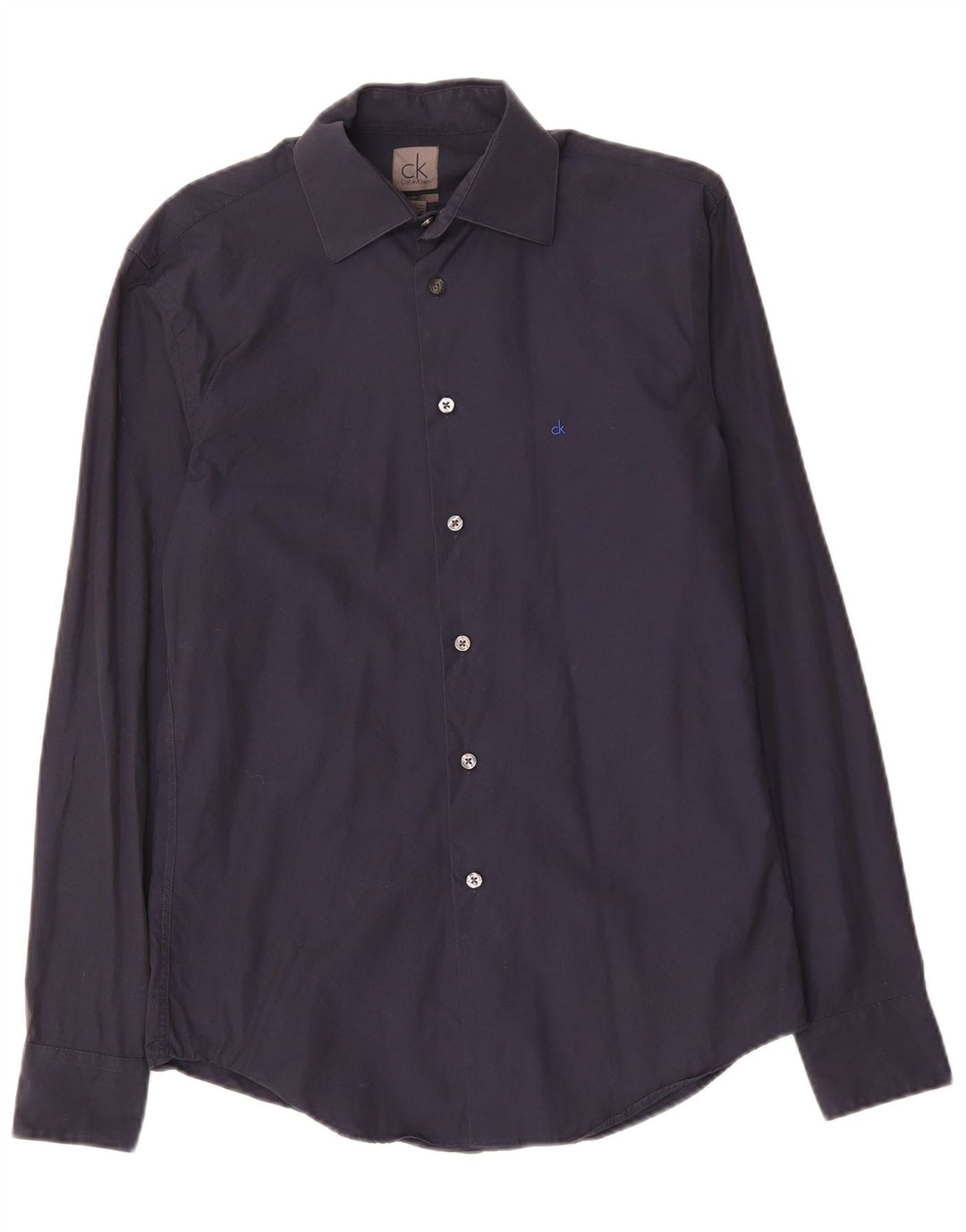 CALVIN KLEIN Ανδρικό πουκάμισο Slim Fit Μικρό Navy Blue βαμβακερό