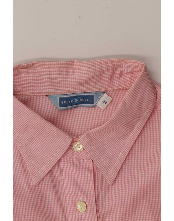 Μπλουζάκι Belfe & Womens Oversized IT 44 Medium Pink Gingham