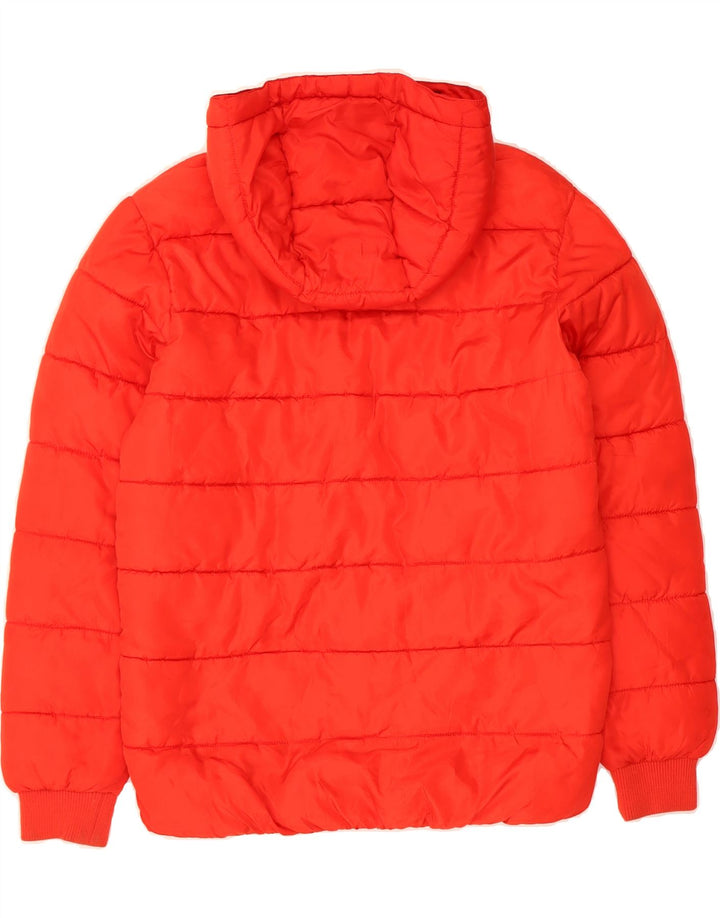 BENETTON Mens Hooded Padded Jacket IT 44 XS Red Polyester Vintage Benetton and Second-Hand Benetton from Messina Hembry 