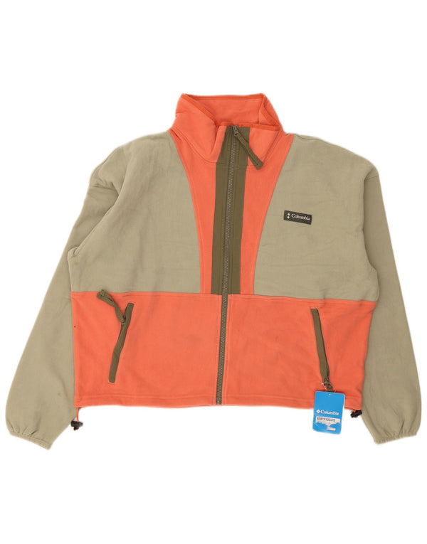 Γυναικείο Columbia Crop Oversized Fleece Jacket UK 18 XL Khaki Colourblock