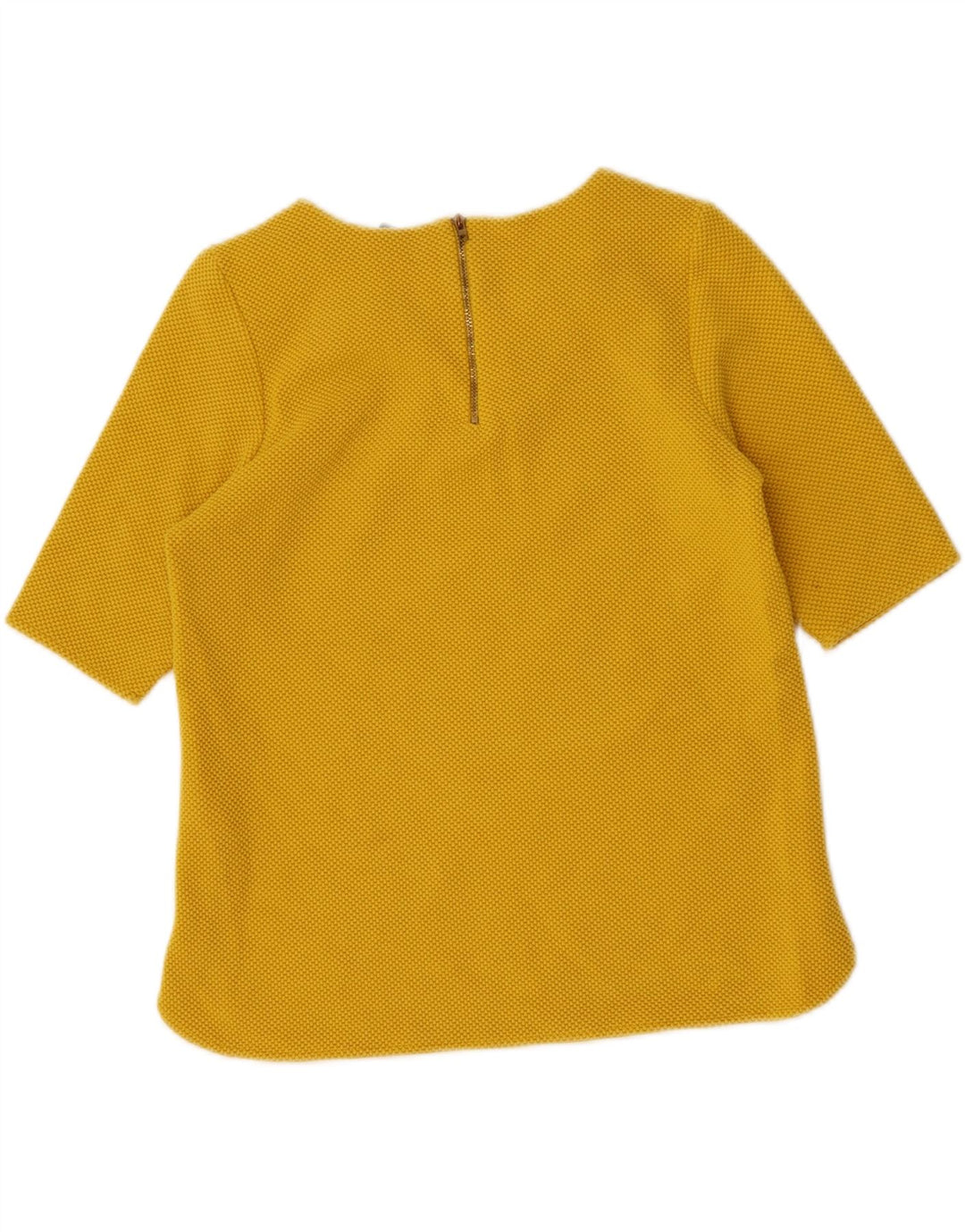 MARKS & SPENCER Womens Blouse Top UK 12 Medium Yellow Cotton Vintage Marks & Spencer and Second-Hand Marks & Spencer from Messina Hembry 