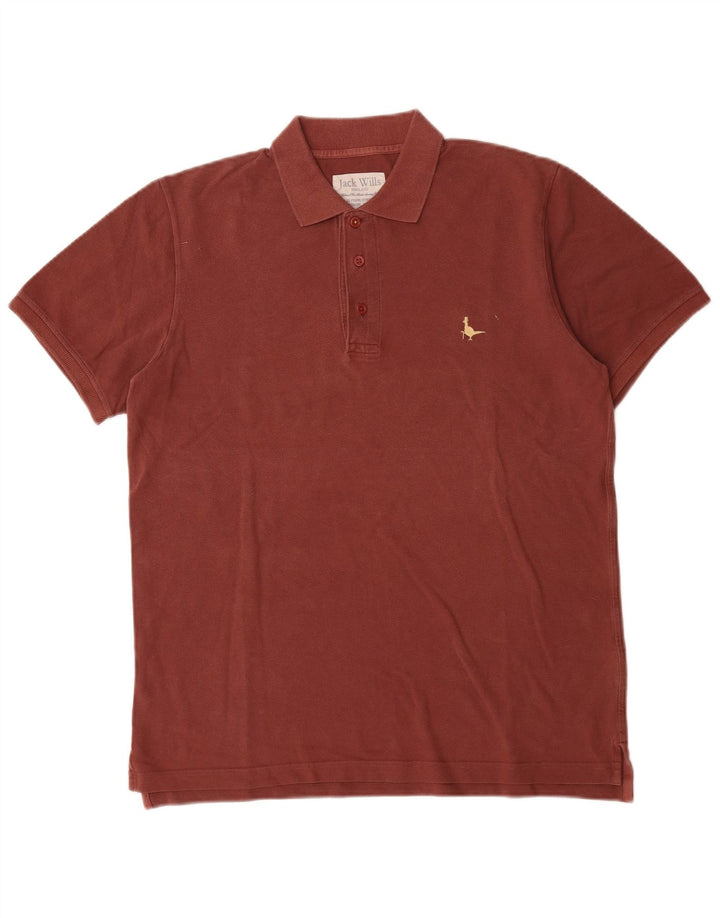 Jack Wills Ανδρικό πουκάμισο πόλο σε μεσαίο καφέ βαμβακερό