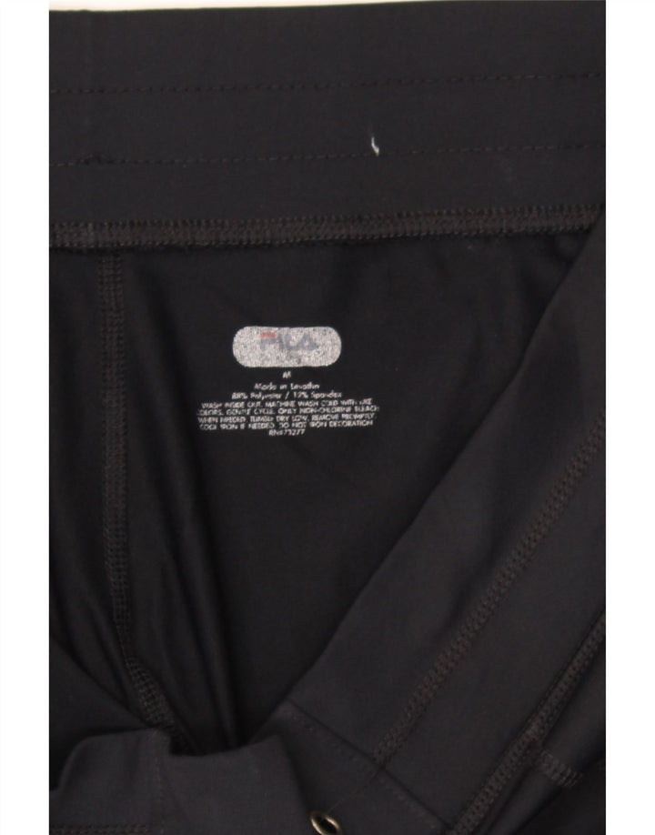 FILA Womens Tracksuit Trousers UK 14 Medium Black Polyester Vintage Fila and Second-Hand Fila from Messina Hembry 