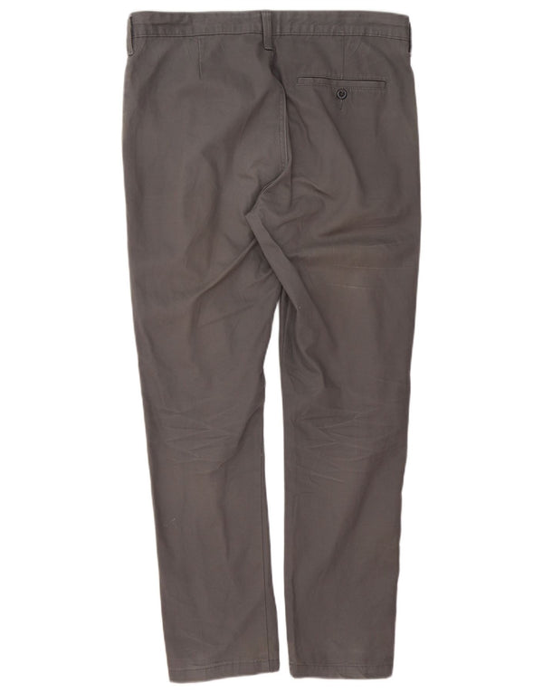 Marks & Spencer Ανδρικό κωνικό παντελόνι Chino W32 L29 Γκρι βαμβακερό