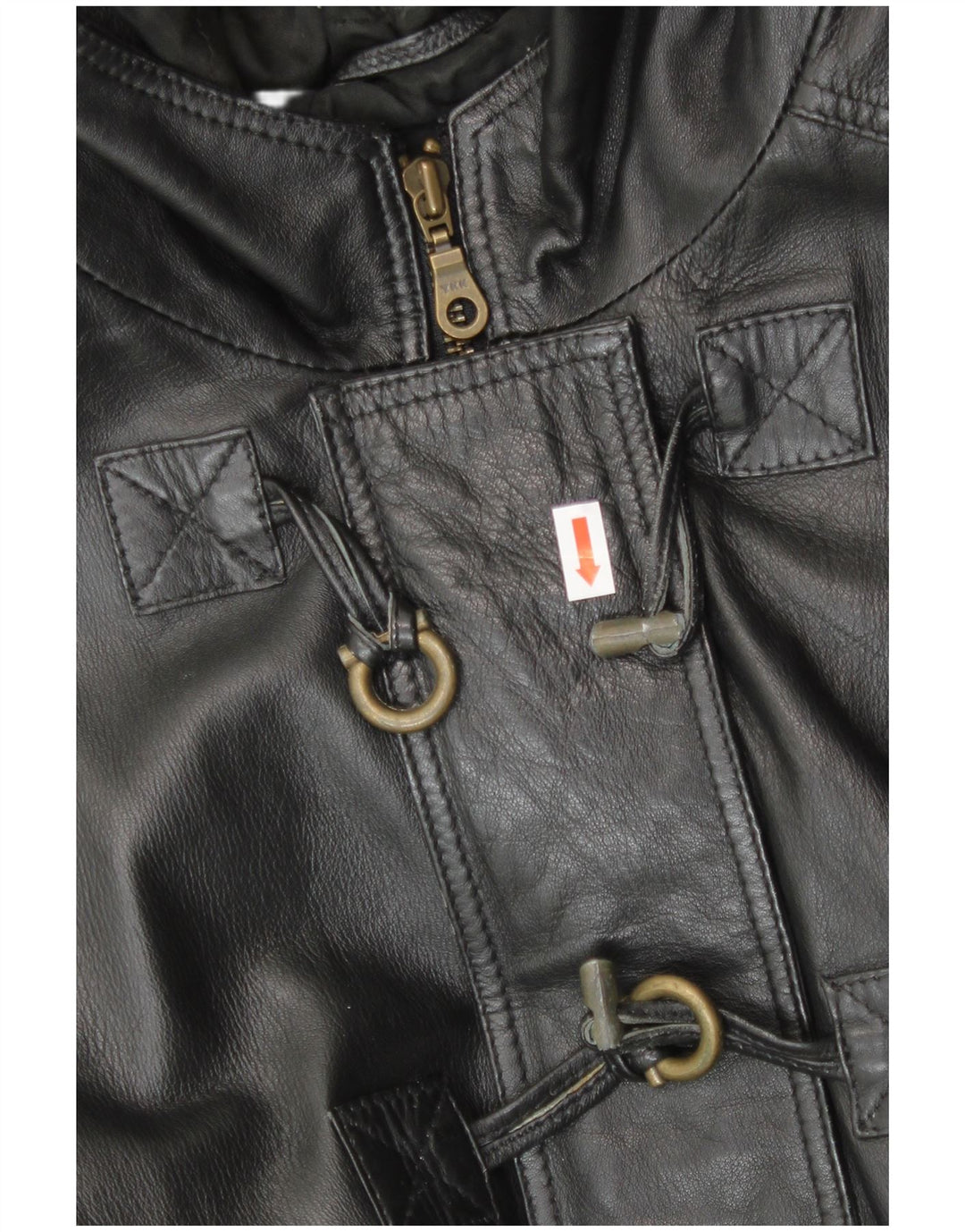 CONBIPEL Γυναικείο μπουφάν Duffle με κουκούλα IT 42 μεσαίο μαύρο δέρμα