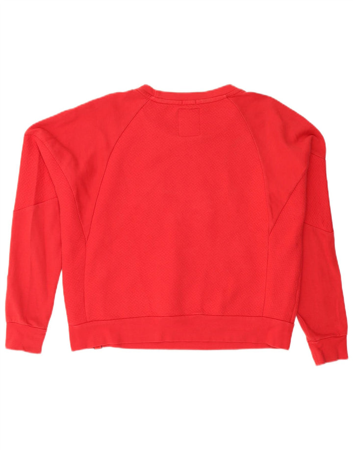 Superdry Γυναικεία γραφική μπλούζα υπερμεγέθη Jumper UK 10 Small Blue Cotton