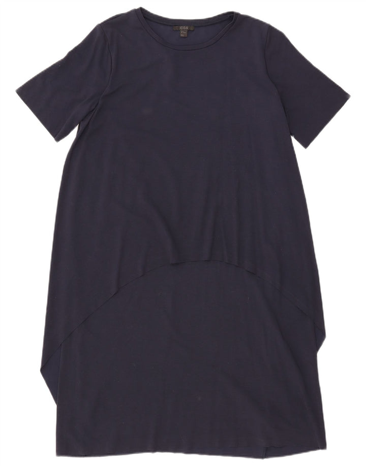Cos Γυναικείο Φόρεμα Σκηνής UK 14 Medium Navy Blue Viscose