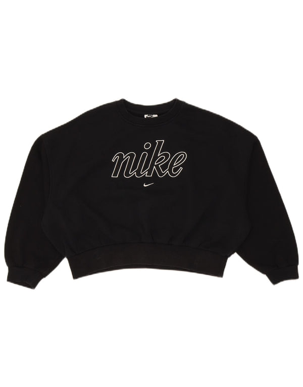 Nike Girls Oversized Crop Φούτερ 10-11 ετών Μεσαίο μαύρο