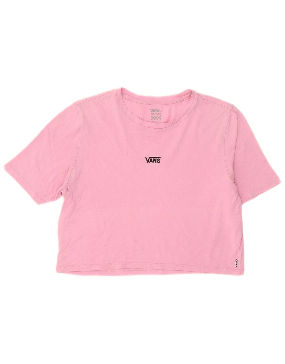 Vans Womens Crop T-Shirt Top UK 14 Medium Pink