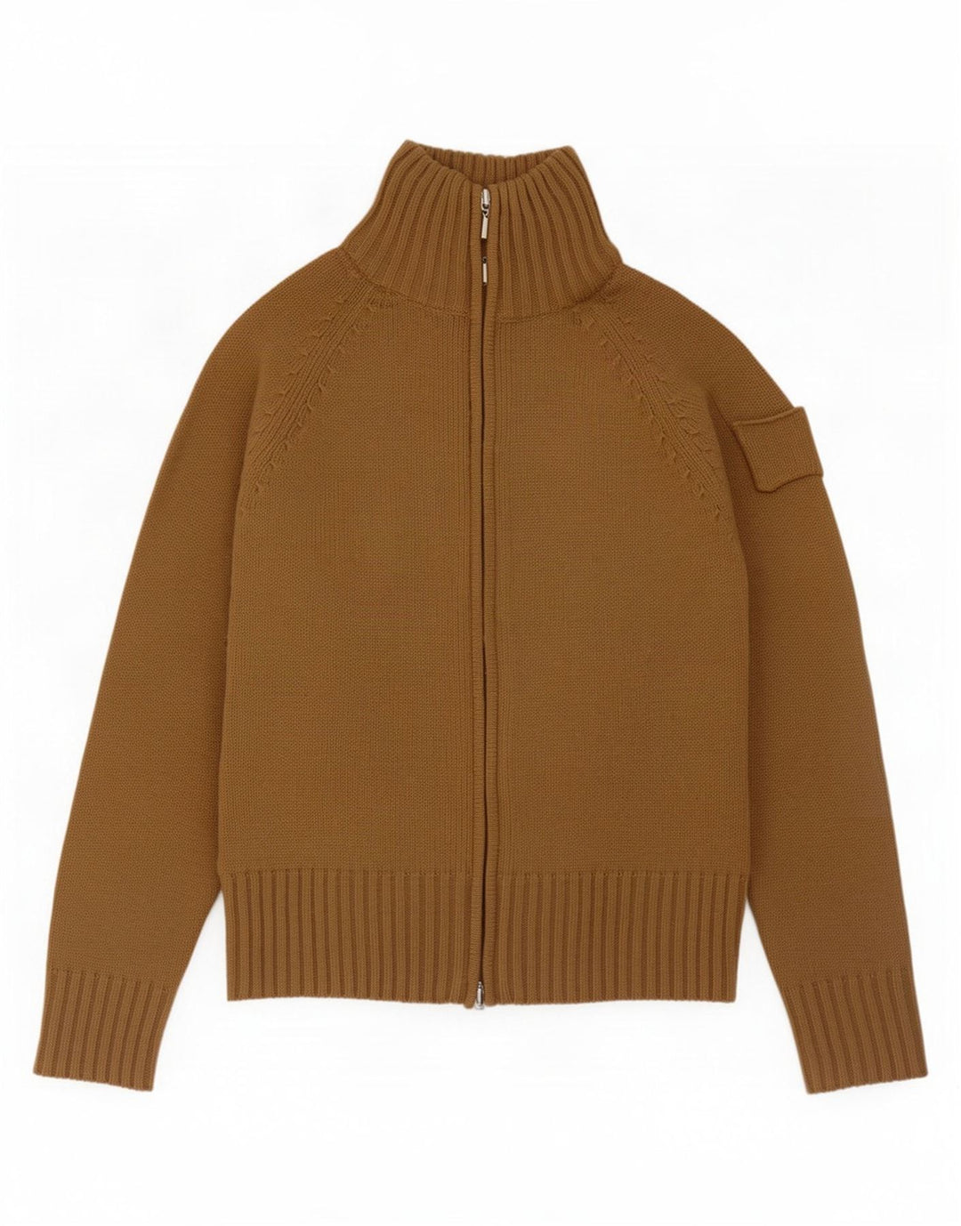Zara Γυναικεία Ζακέτα UK 12 Medium Khaki Acrylic