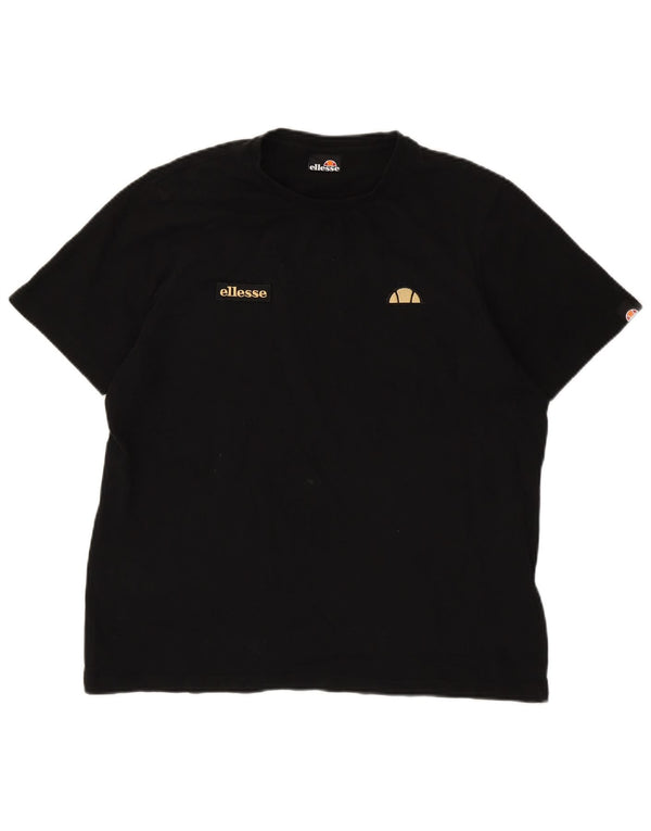 Ανδρικό T-Shirt Ellesse Top Large Μαύρο Βαμβακερό