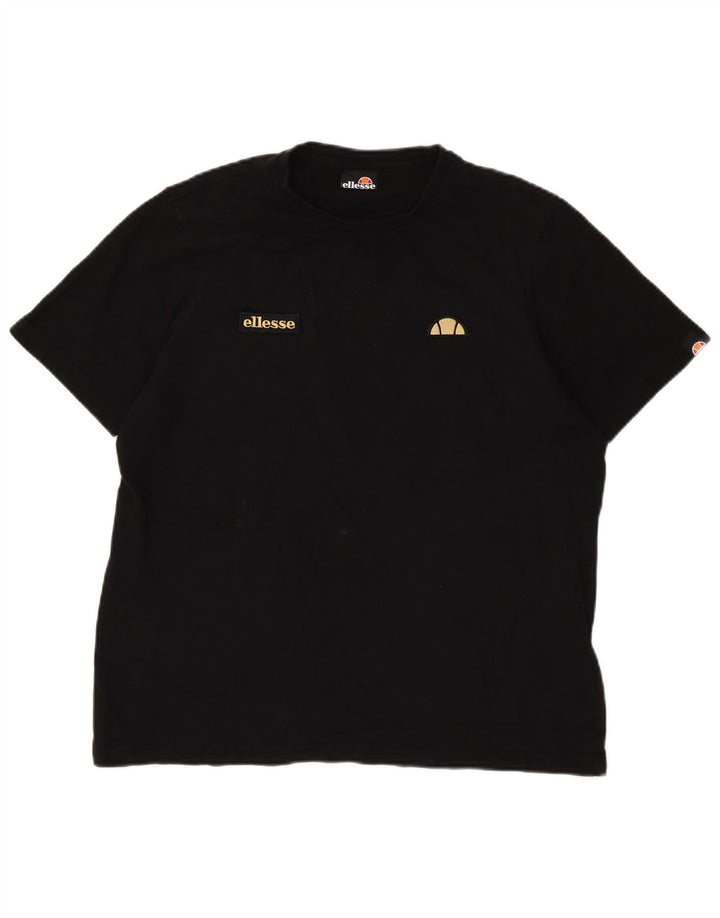Ανδρικό T-Shirt Ellesse Top Large Μαύρο Βαμβακερό