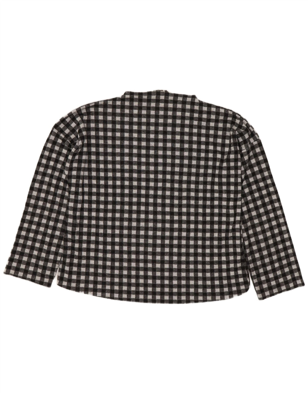 Zara Γυναικείο Trafaluc Oversized Top μακρυμάνικο UK 10 Small Black Gingham