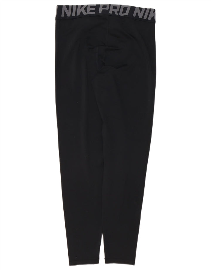 Γυναικεία γραφικά κολάν NIKE Dri Fit UK 12 μεσαίου μαύρου πολυεστέρα