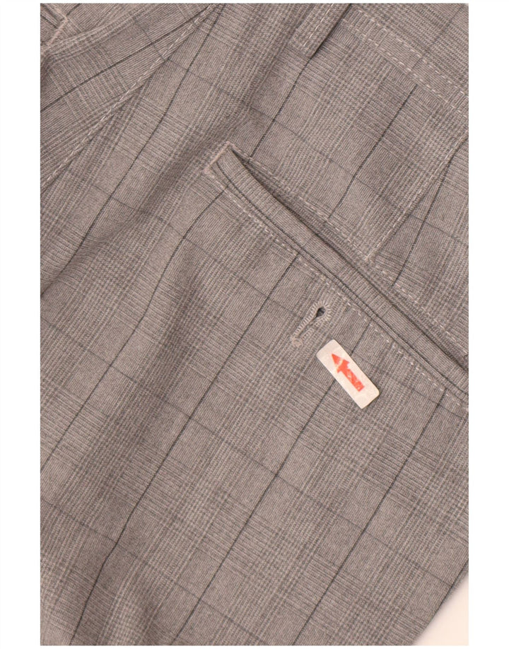 Zara Ανδρικό παντελόνι Chino Slim EU 38 Small W30 L28 Grey Check Polyester