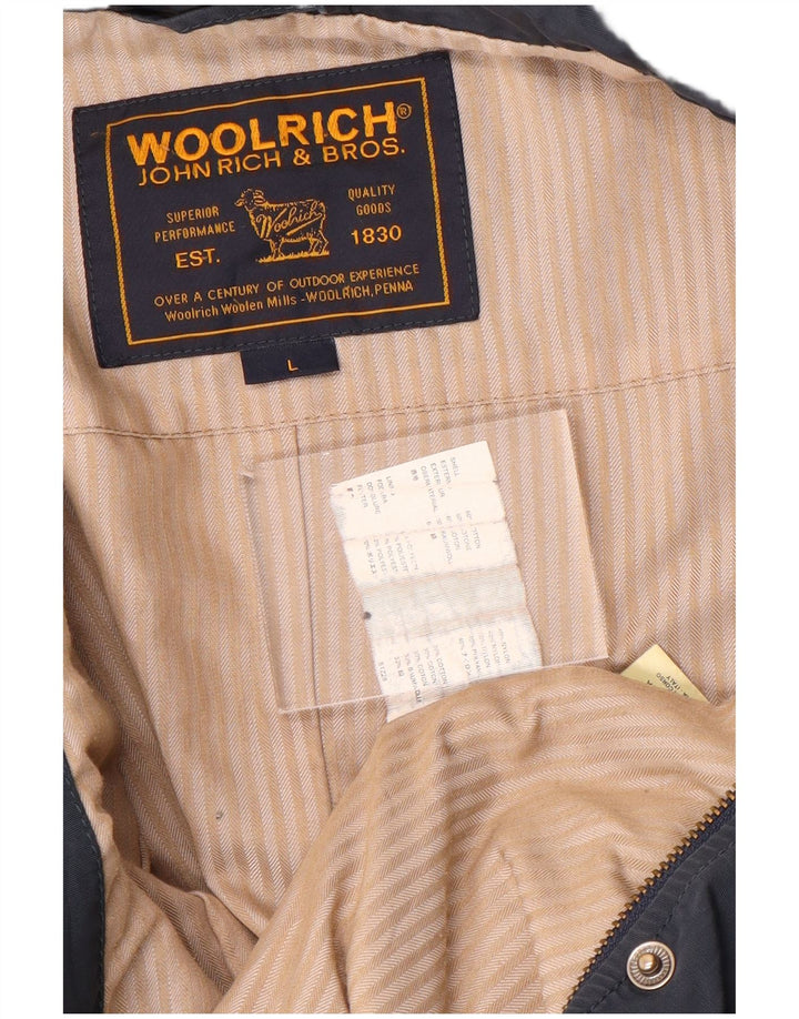 Woolrich Γυναικείο Bomber Jacket UK 16 Large Navy Blue Cotton