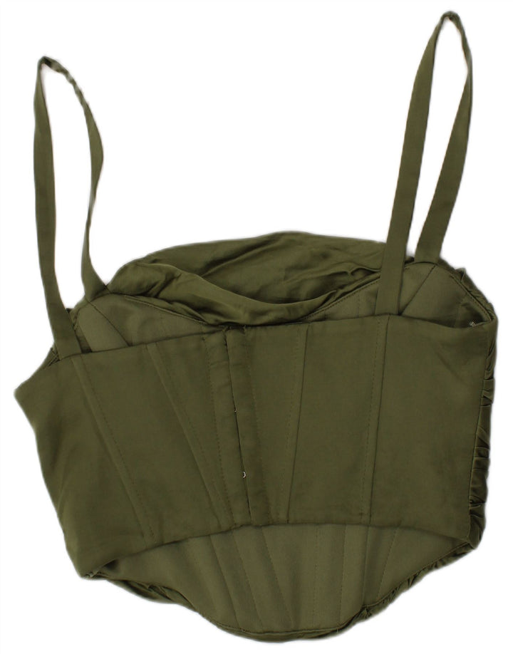 Zara Γυναικείο Κορσέ Τοπ Μικρό Χακί