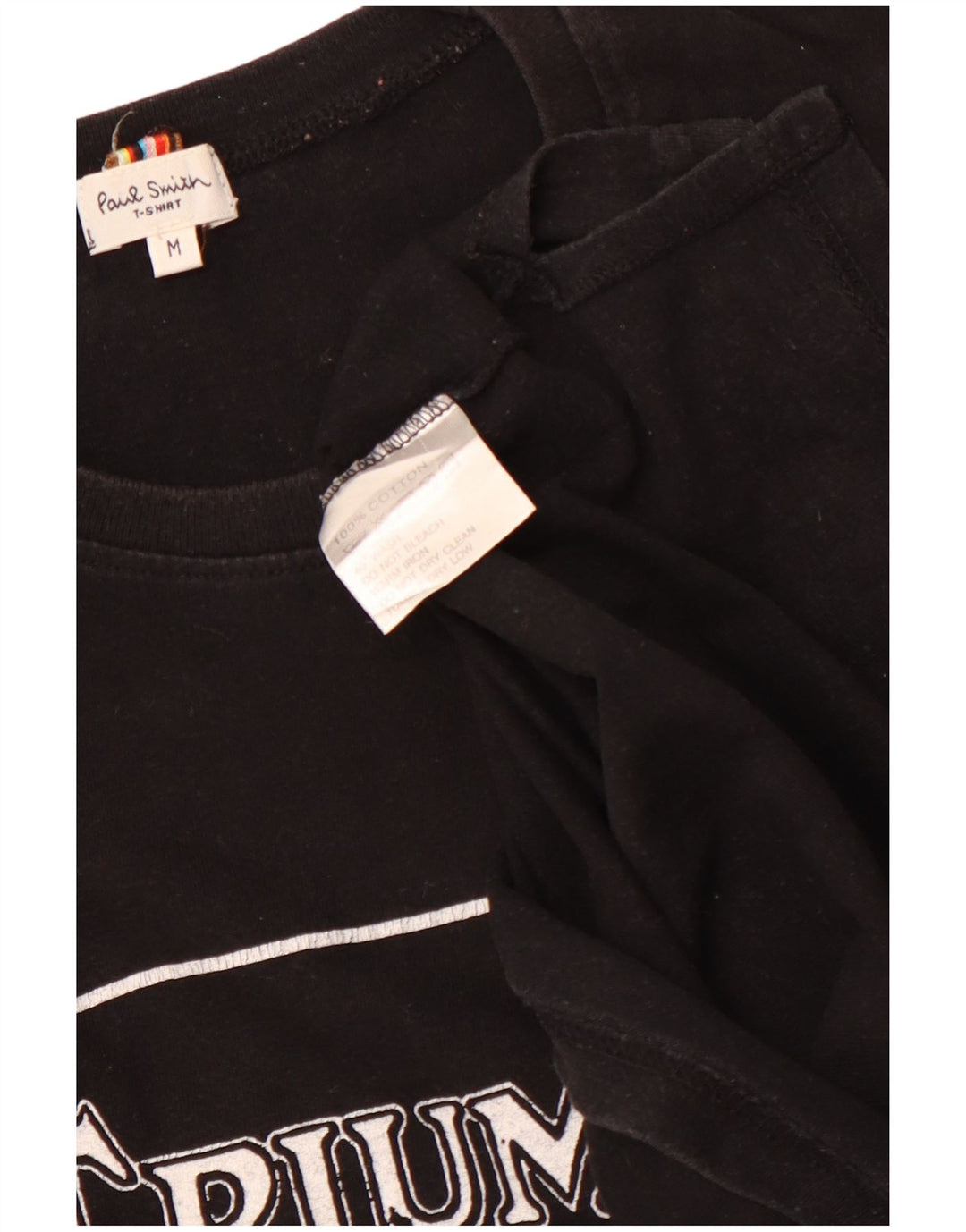 PAUL SMITH Γυναικείο Triumph Graphic T-shirt Top UK 12 μεσαίο μαύρο βαμβακερό