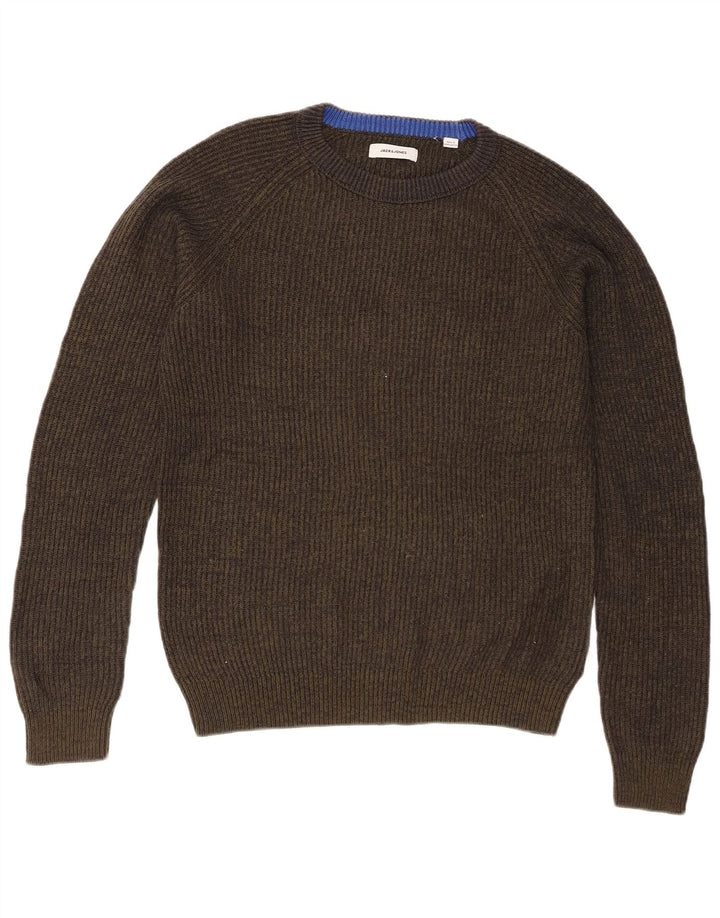 Jack & Jones Ανδρικό πουλόβερ με κανονική εφαρμογή Crew Neck Jumper με μεσαία πράσινη όψη
