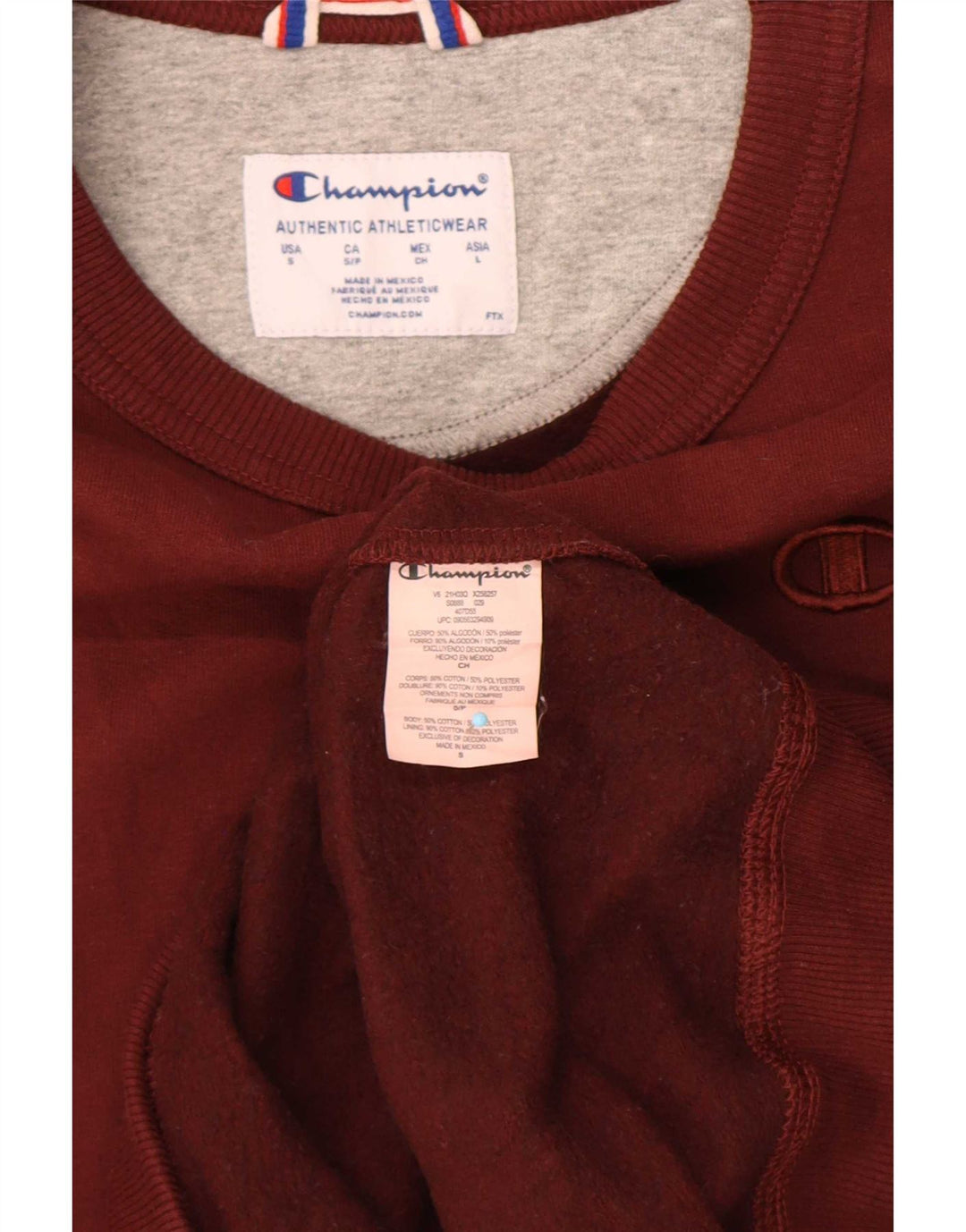 Ανδρικό φούτερ Champion Jumper Μικρό Βουργουνδί Βαμβακερό