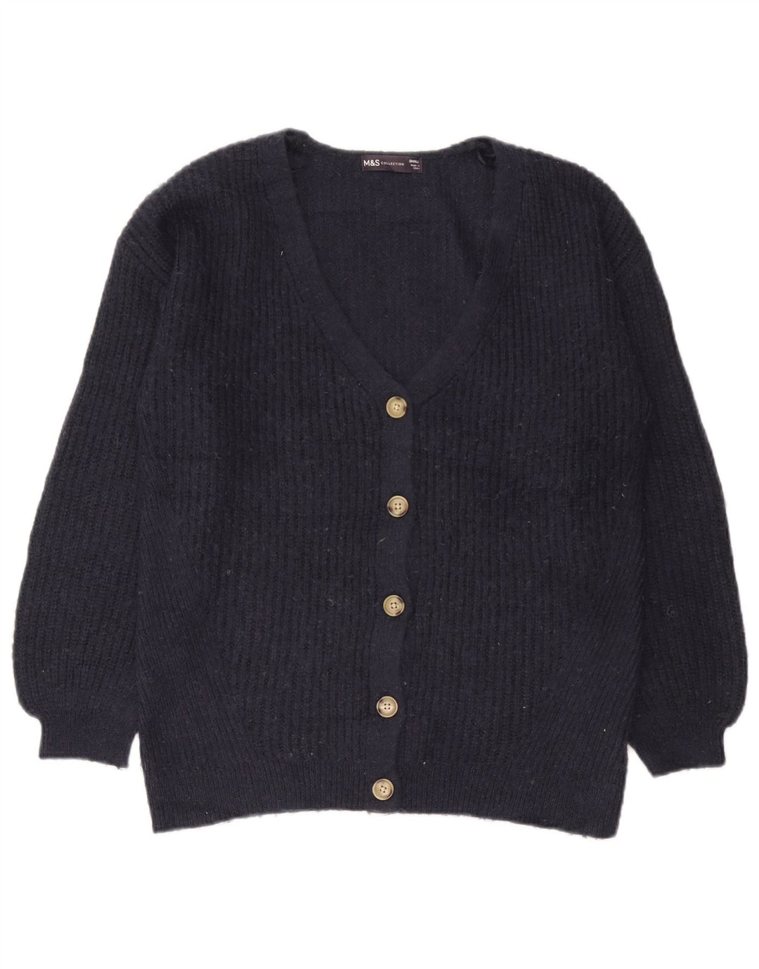 Marks & Spencer Γυναικεία ζακέτα υπερμεγέθη πουλόβερ UK 10 Small Navy Blue