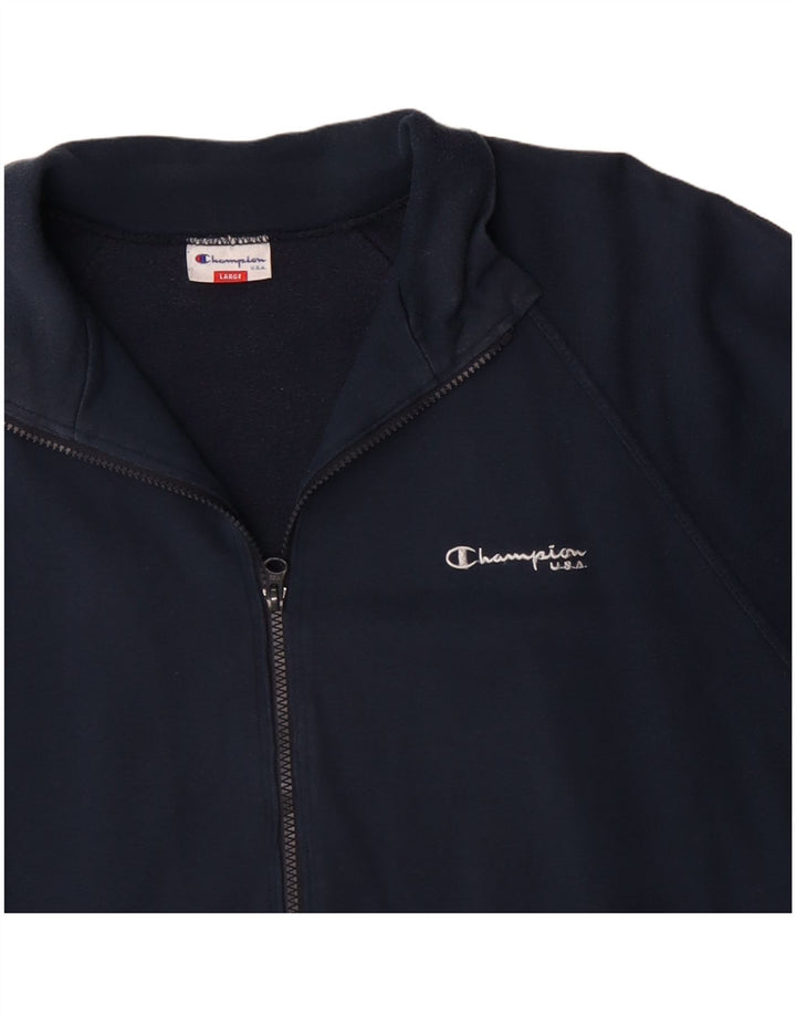 Ανδρική αθλητική φόρμα γραφικών CHAMPION Top Jacket Large Navy Blue Colourblock
