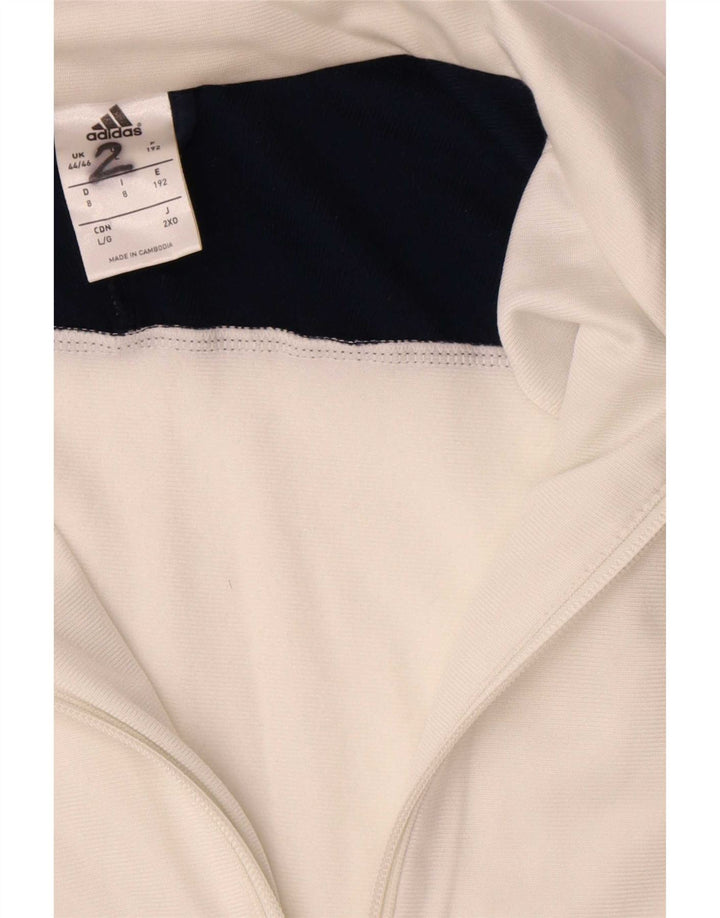 Ανδρική φόρμα Adidas Top Jacket UK 44/46 Large White Colourblock Polyester