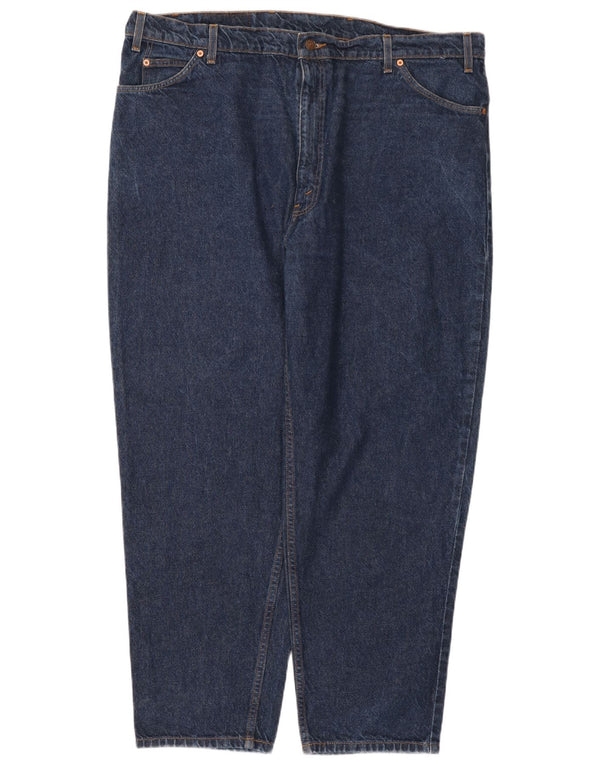 Levi's Mens 550 Relaxed Fit Tapered Jeans W46 L30 Navy Blue Cotton